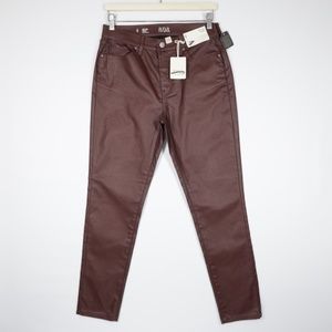 a.n.a Women's Hight Rise Reflective Skinny Denim Jeans Brown‎ Size 8